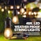 Newhouse Lighting Outdoor 48ft. LED String Lights with 2W S14 LED Filament Light Bulbs CSTRINGLED18 - alternate 2